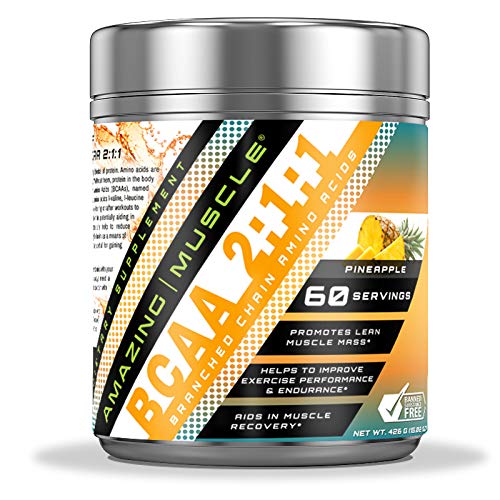 incrível músculo BCAA 2:1: 1 ramificado cadeia Aminoácidos Suplemento □ 6000 Mg por serviço