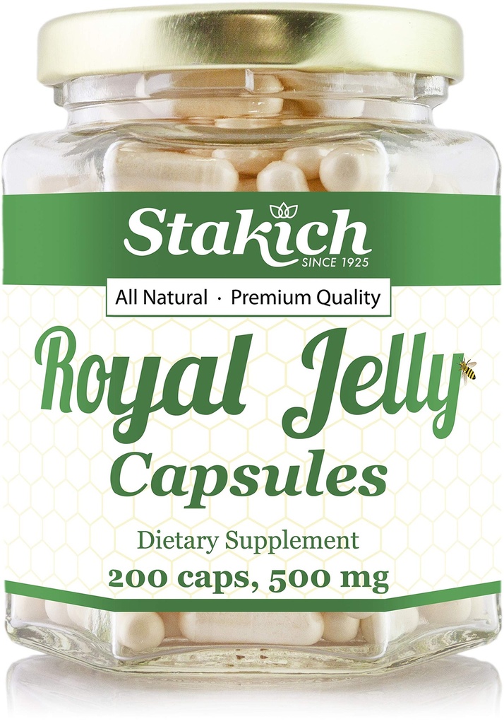 Stakich 500 mg Cápsulas (Caspas Real Jelly 500 mg (contagem 200))