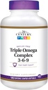 21o Século Suplemento dietético Triplo Omega Complex 3-6-9 Entérico revestido Softgels, garrafas de 180-count (Pacote de 2)