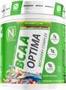 NutraKey BCAA Optima Complexo de recuperação pós-treino, Sem açúcar, Sem carboidrato, Ajuda de recuperação, Worms Gummy azedo