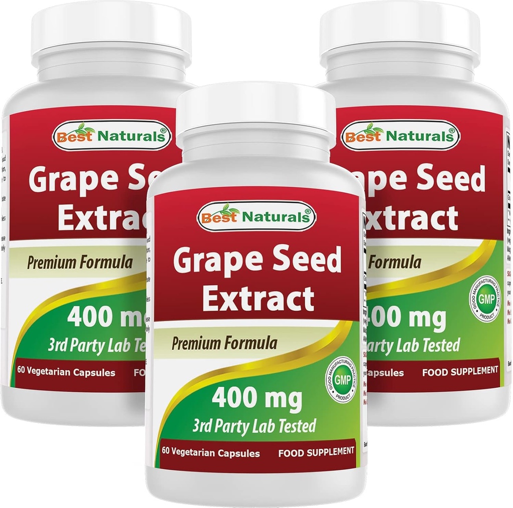 Melhor Extracto de Sementes de Uva 400 mg 120 vcaps (número 120 (embalagem de 3))
