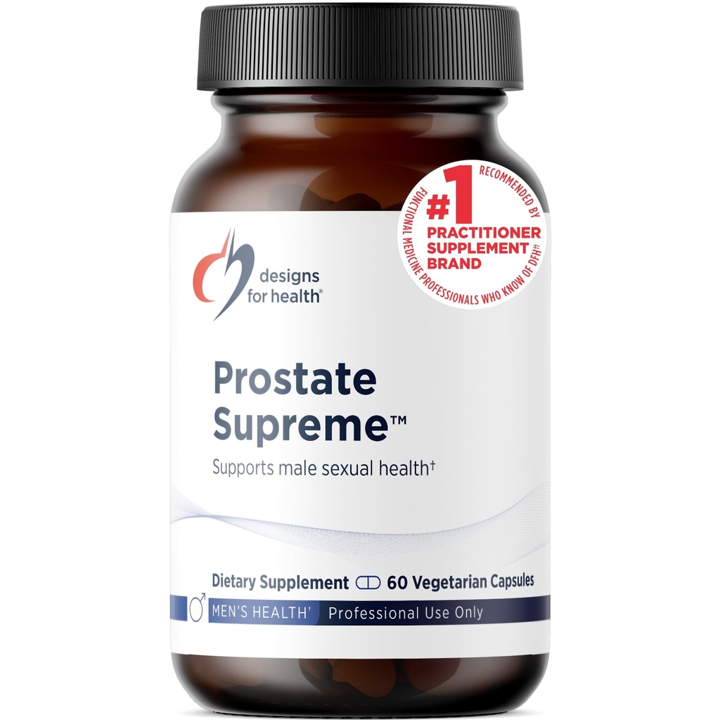 Designs for Health Saw Palmetto Prostate Supplement for Men - Prostate Supreme with Saw Palmetto, DIM, Vitamins, Nettle, Zinc + Chrysin - Non-GMO, Soy Free (60 Capsules)