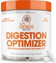 O Genius Brand Genius Digestion Optimizer - Suplemento Digestivo para Gut Health & Imune Support - Nenhuma mistura proprietária - Vegan, Non-GMO & Gluten-Free - 135 Cápsulas Veggie