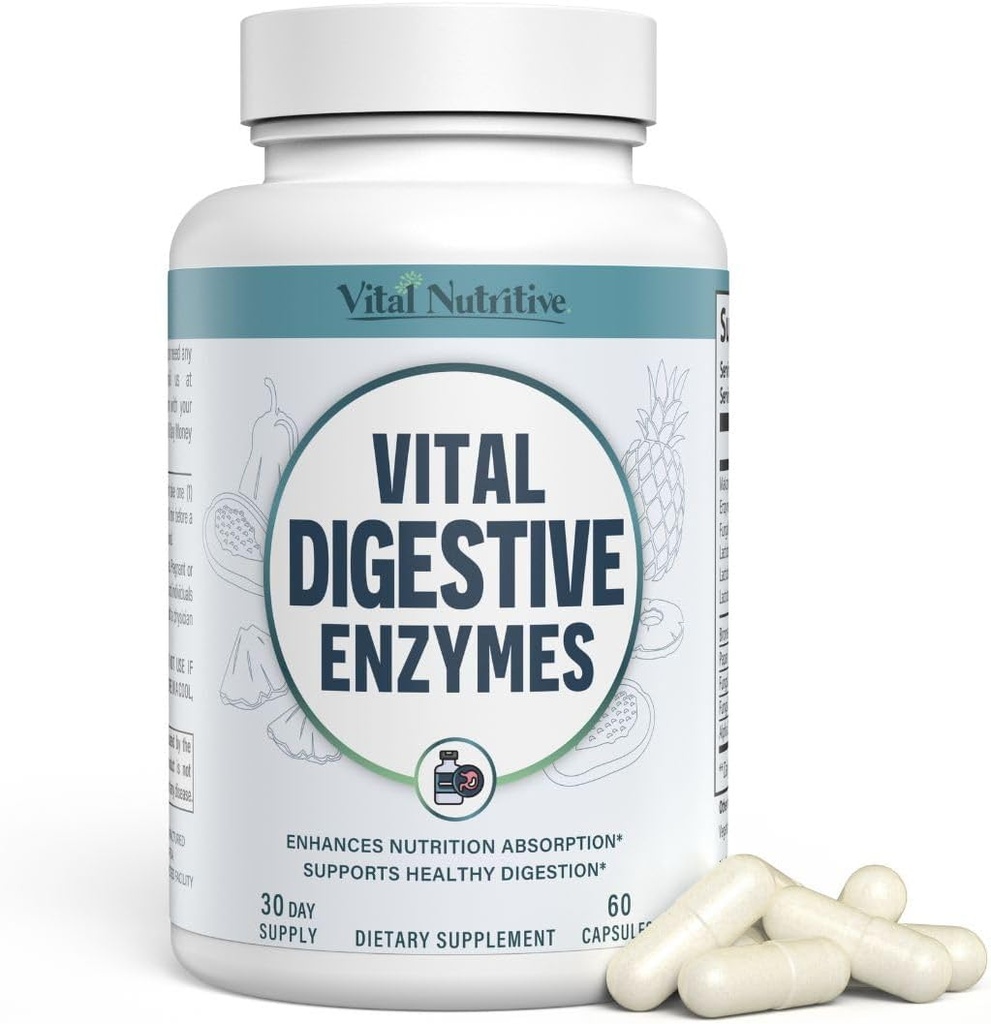 Enzimas Digestivas Vitais com Makzyme-ProTM – Complexo Probiótico Avançado para Suporte Digestivo, Saúde de Gut, Absorção Nutriente & Energia