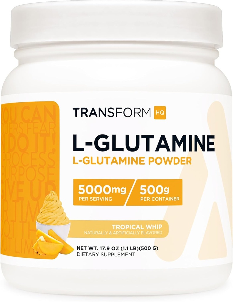 TransformHQ L-Glutamina pó 500g (Tropical Whip) - Gluten Free, Non-GMO