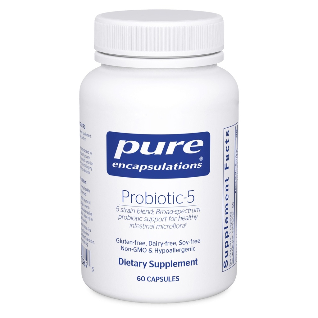 Puro Encapsulamentos Probiótico-5 .Lenda Probiótica Livre de Lácteos e Soja para Apoiar a Saúde Imune e Gastrointestinal ..60 Cápsulas