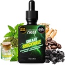 Bem-estar Nest Shilajit Shockwave Drops: gotas de energia, foco Drops - puro Himalayan Shilajit com Natural Tulsi, Panax Ginseng, hortelã-pimenta, Japanmint Supercarregar seu dia - 30 Servings