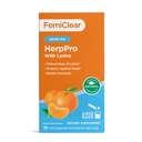 FemiClear HerpPro Drink Mix, com L-Lysine 3000mg, Zinco, Vitaminas A & C, Ashwagandha, Imunidade & Stress Suplemento para Mulheres & Homens, 20 Stick Packets