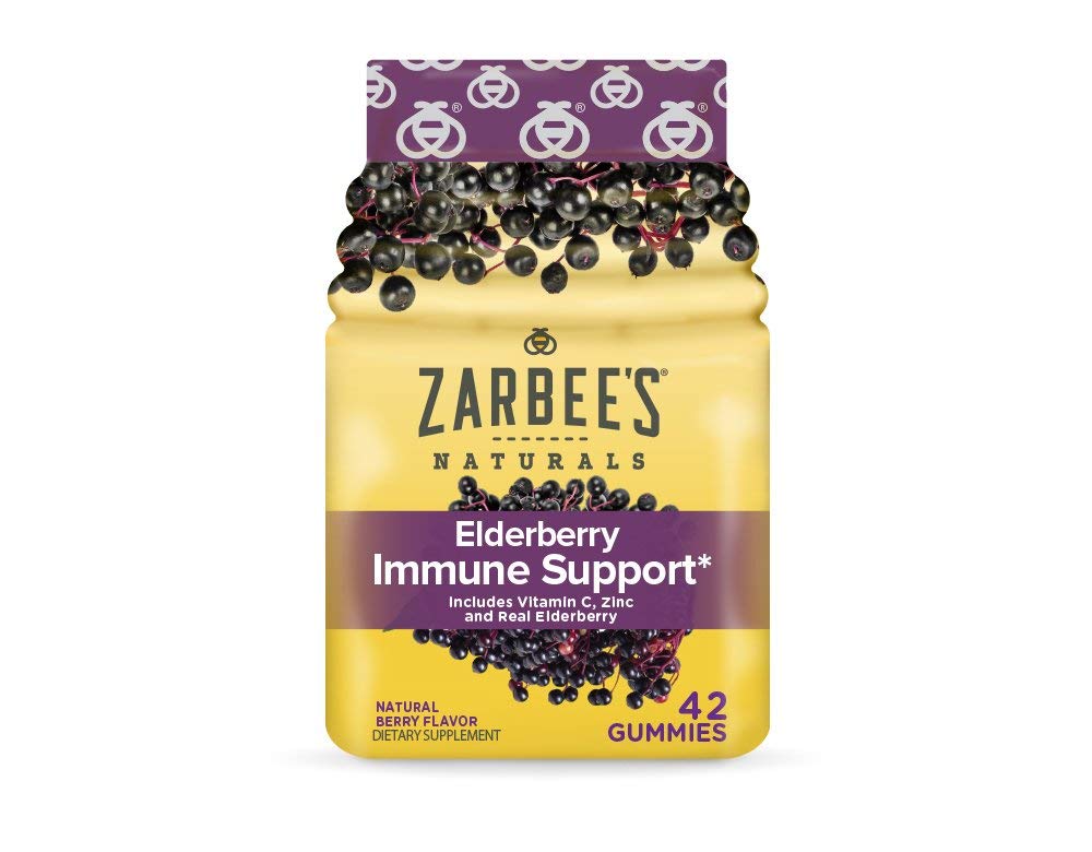 Gummies de apoio imune de Elderberry adulto de Zarpee, Berry 42ct