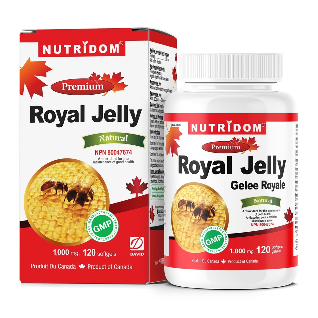 Nutridom Royal Jelly 1000mg, 120 softgels (Uma Garrafa)