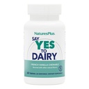 Naturezas Plus dizer que sim ao leite - 50 comprimidos mastigáveis - suplemento de enzimas de lactase natural, ajuda digestiva de força máxima, alívio de intolerância à lactose - sem glúten - 50 serviços