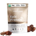 Sprout Viver, Proteína épica, Proteínas baseadas em plantas & Superalimentos em pó, Café completo 20 gramas de pó de proteína orgânica, Adaptogens, Cogumelos, Vegan, Não-GMO, Gluten Free (1 Libra, 12 Servings)