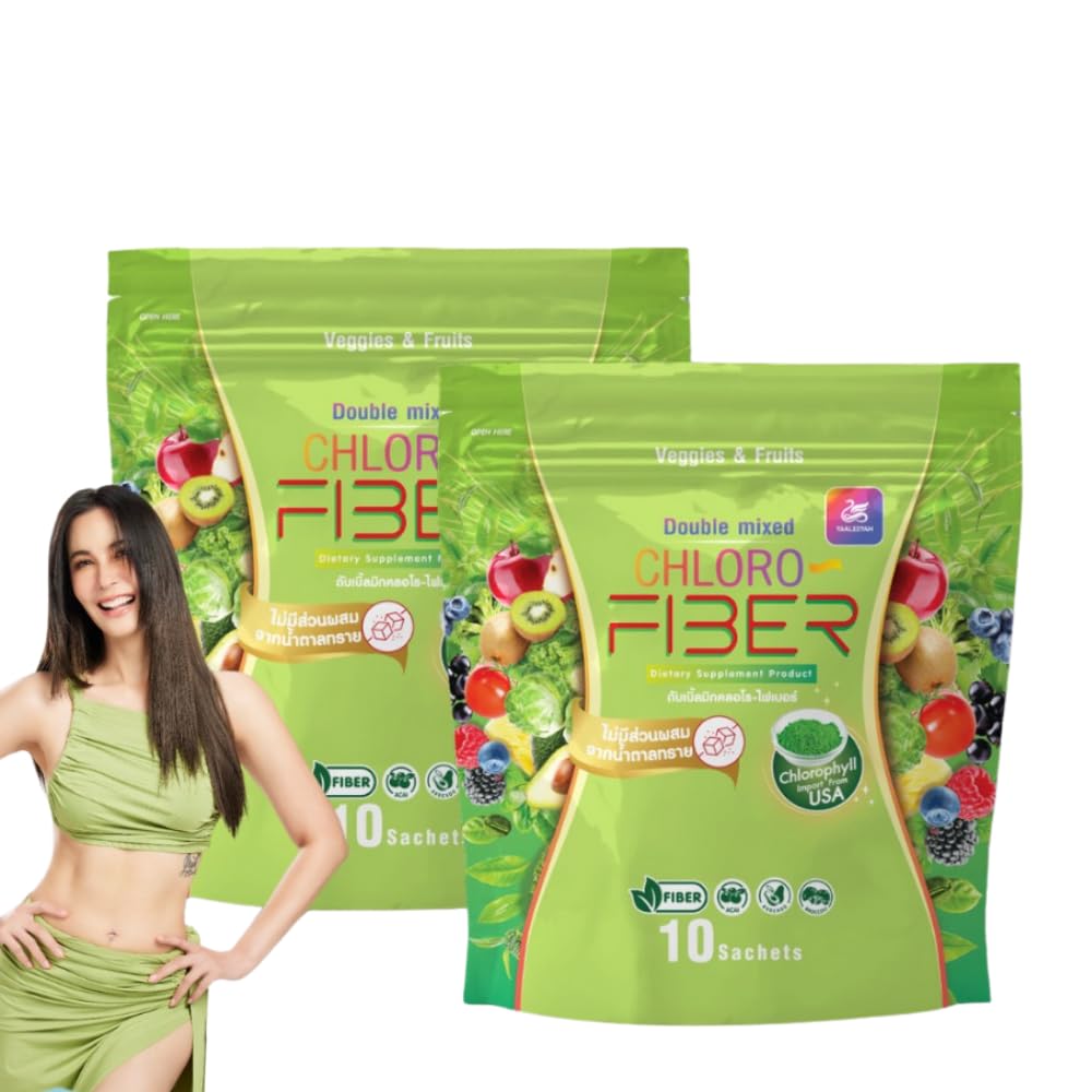Genéricos YaaleeyahDouble Mixed Chloro-Fiber Veggies & Fruits 1Pcs 10 saquetas,Set 2Pcs.