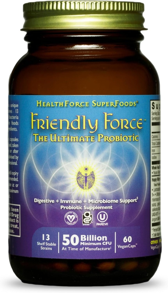 FORÇA DE SAÚDE SUPERFOODS Friendly Force - Cápsulas - 60 Cápsulas Vegan