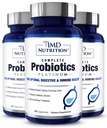 1MD Probióticos Completo Platinum Suporta Saúde Digestiva com Prebióticos de Nutrição, 51 bilhões ao vivo UFC, 11 Strains, Dairy-Free, 30 Cápsulas Vegetais (3-Pack)