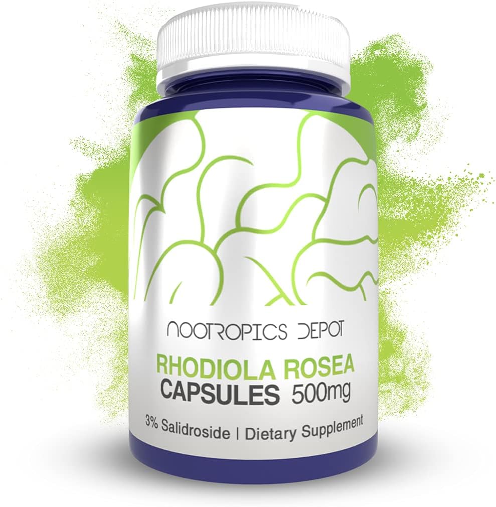 Rhodiola Rosea Cápsulas 500mg Salidroside 3% Contagem 120 Adaptogen Herb Suplemento Ayurvédico Suporta Níveis de Estresse Saudáveis .