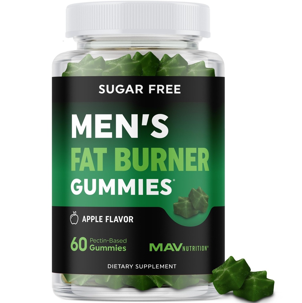 Gummies de queimador de gordura masculino para perda de peso Chá verde, Verde café Bean, Garcinia Cambogia & Ketones