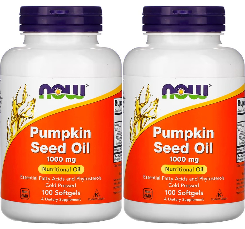 Agora Alimentos Pumpkin Seed Oil 1000mg Soft-gels, 200-Count (100X2)