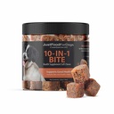 JustFoodForDogs 10-em-1 Suplemento multifuncional Mastiga para cães, Mistura de Superalimentos, Glucosamina, Ómega-3 Ácidos Gorduras, Saúde da Pele, Saúde Comum, Probióticos, Baseada em Plantas, Grau Humano - 45 Contagem