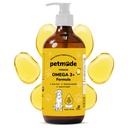 Ómega 3 Óleo de peixe para cães Pele e casaco - Óleo de Pollock do Alasca Selvagem para Pele Comichão- Ómega 3 Ácidos Gordos para Cães - Suplementos líquido EPA & DHA - com zinco, vitamina C, B2, B7 & E - 16 Fl Oz