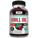 Kaya Naturals - Antárctico Krill Oil 500mg com Omega 3, EPA, DHA, Phospholipids & Astaxantina Suplemento - Cérebro & Saúde Vitamina - Anti envelhecimento Suplemento - 30 Count Softgels