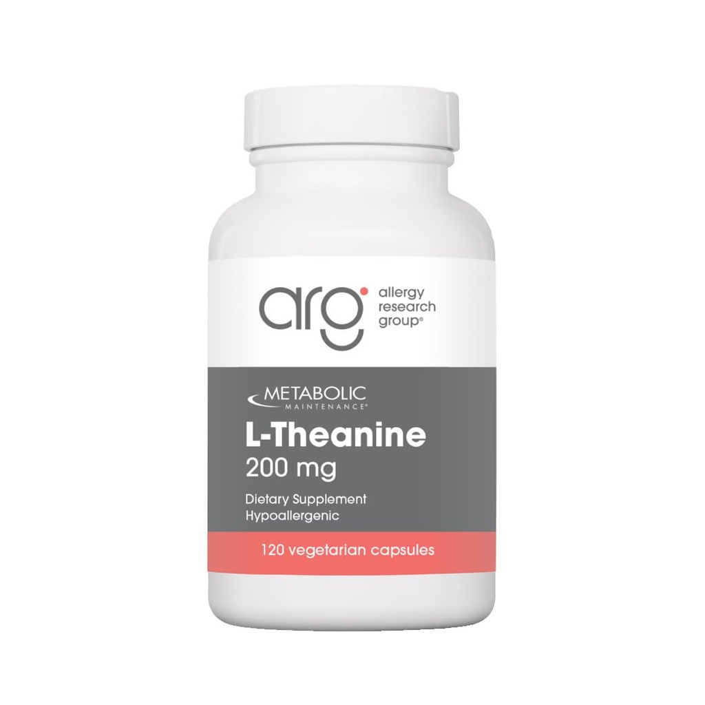 Manutenção Metabólica L-Teanina - 200mg Sunteanina Vegan Amino Acid Supplement - Suporte Mood, Foco + Redução da resposta ao estresse (120 Cápsulas)