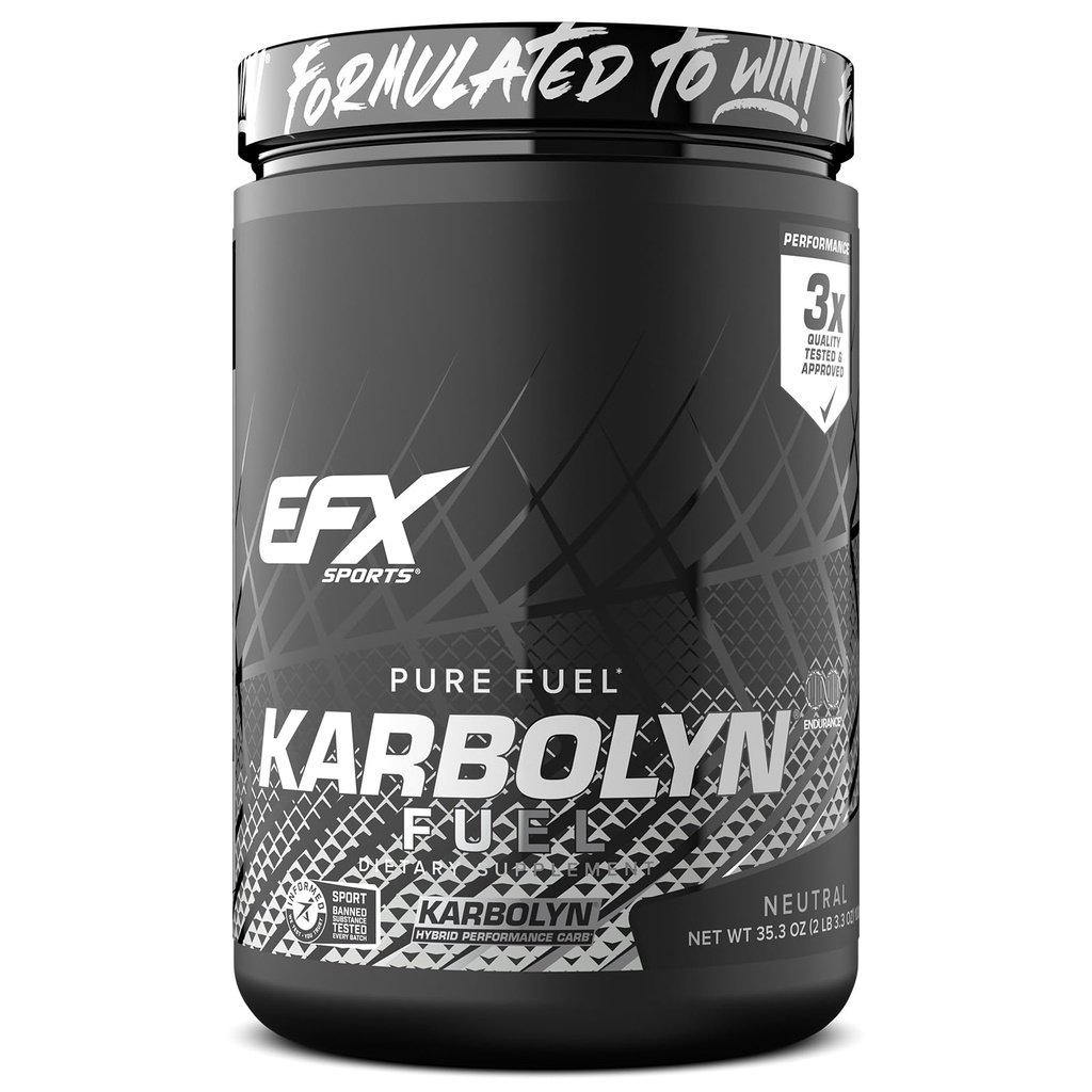 EFX Sports Karbolyn Combustível . Rápido-Absorção Carboidrato Pó . Carga de carboidratos, energia mantida, recuperação rápida . Estimulante livre .. 20 Servings (Neutral)