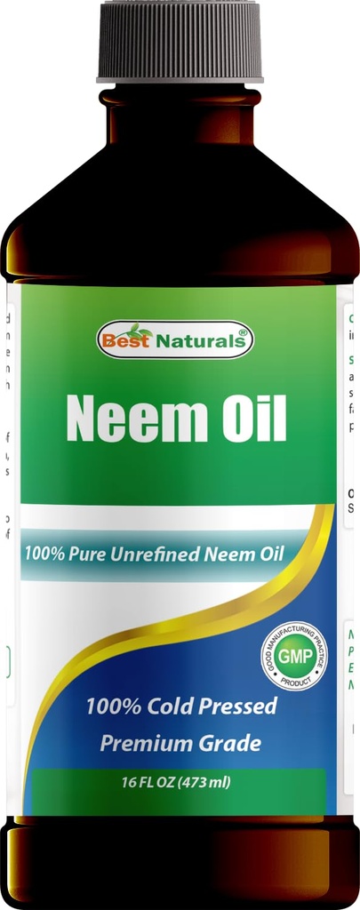 Melhor Naturals 100% Puro óleo Neem, 100% frio prensado e não refinado - 16 OZ (1 garrafa)