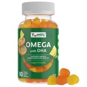 Vegan Omega 3 Supplement Gummies – Planta de óleo de algas baseado Vegan DHA – Óleo de peixe alternativa com linhaça e algas – Não-GMO, Sem Carrageenan – Coração, Cérebro e Eye Support – Limão & Laranja – 90 chicletes
