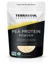 Superalimentos Terrasoul Proteína de Ervilha Orgânica (Não sabor, textura suave), 1,5 Libras