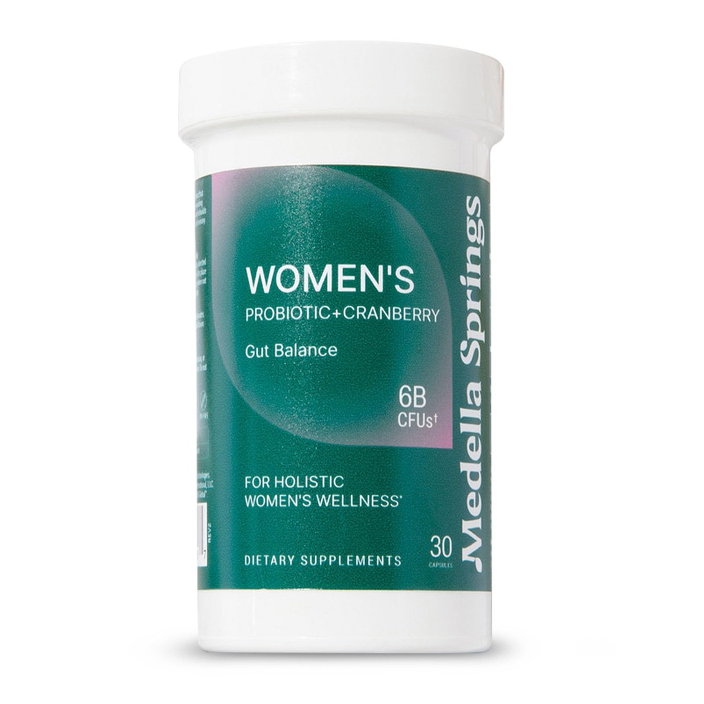 Mulheres Probiótico + Prebiótico com Cranberry – 6 bilhões de UFC, Fórmula 4-Strain (B. Longum & B. Lactis) para Vaginal & Saúde Digestiva – Alta Qualidade, Probióticos de Apoio Diário para Mulheres