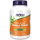 NOW Foods Supplements, Ginkgo Biloba 120 mg, Dupla Força, Projeto Não-GMO Verificado, 100 Veg Cápsulas