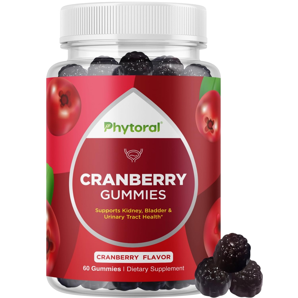 Phytoral extra força Cranberry Gummies para as mulheres - Delicious Potent Supplement and Men Bladder Rim Urinary Tract Health Support Daily Vitaminas (30 Servings)