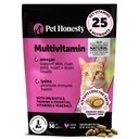 Gato Multivitamin Crunchy & Creamy Chews - Gato Doces para a Saúde + Imune, Apoio Conjunto, Pele & Revestimento, & Digestão - Vitaminas com Omega 3s, Lisina e Probióticos (30 fornecimento dia)