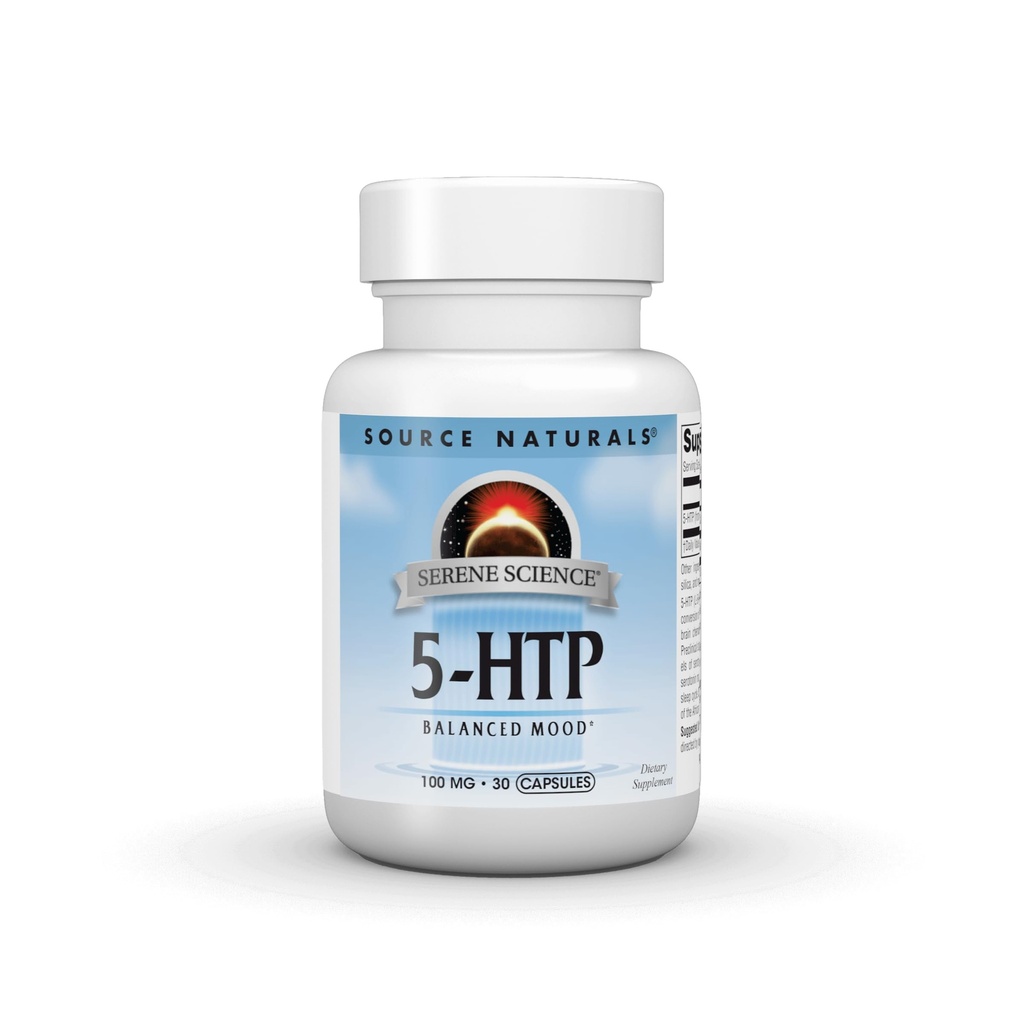 Fonte Naturals Sereno Ciência 5-HTP, Equilibrado humor * 100 mg - 30 Cápsulas
