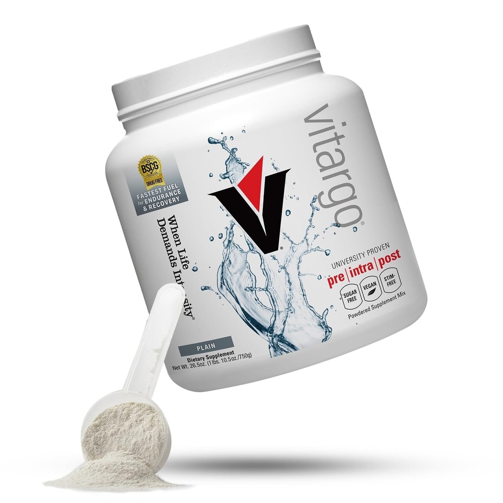 Vitargo carboidrato em pó; alimentação muscular Glicogênio 2X mais rápido; 1 LB sem sabor pré-treino e pós-treino de recuperação em pó; suplemento de carboidratos para recuperação, resistência, ganho de massa muscular