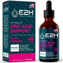 E2H Ácido Urico Suporte Suplemento - Tart Cherry e Garra do Diabo - Suporta Saúde Ácido Urico e Função Rim Não-GMO - Vegan - 2 Fl Oz