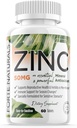 Zinco 50mg, (60 comprimidos), especialmente formulado para estômago sensível, Suporte imunológico, Pele e cabelo, Vegan Zinc Supplement, Não-GMO Made in USA