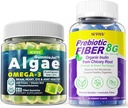 Vegan Omega 3 chicletes 1000mg + gomas de fibra prebiótica para adultos 8g