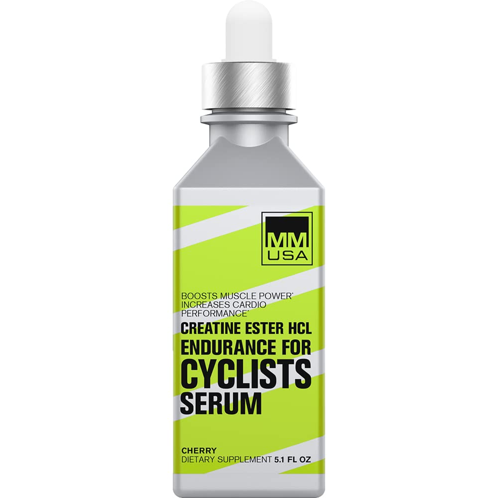 Serum Creatino Ciclístico-Otimizado MMUSA. Amplifica o desempenho do esporte de ciclismo, aumenta os níveis de óxido nítrico, resistência, energia, resistência e foco. Luta contra fadiga e acúmulo de ácido láctico. Cereja, 5.1 Fl Oz
