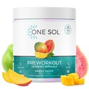 Um Sol pré-treino para as mulheres, bomba melhorada e foco, Sem Jitters ou acidente, Ingredientes naturais, 100% Vegan, Gluten Free & Soy Free, (Mango Guava)