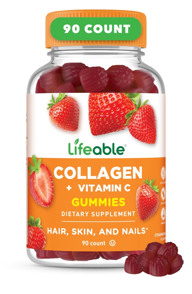 Pastilhas de colagénio vitalício 100mg com vitamina C Grandes suplementos de colagénio de degustação