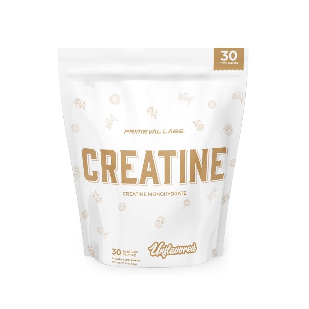 Primeval Labs Clean Creatina Mono-hidratado Pó para Força Muscular e Recuperação