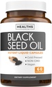 Black Seed Oil - 60 Cápsulas Softgel (Não-GMO & Vegan) Premium Frio-Pressed Nigella Sativa Produzindo Puro Black Cumin Seed Oil com Vitamina E - 500mg Cada, 1000mg Por 2 Cápsulas Serving