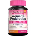 NewRhythm Probióticos da Mulher, Cranberry orgânico para a saúde vaginal da mulher, 50 bilhões UFC 18 Strains, Probióticos e Prebióticos, Suporte Saúde Digestiva, 60 Cápsulas Vegan