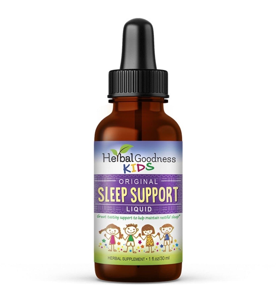 Kids Sleep Support Liquid Extract - Natural Kids Plant Based Herbal Sleep Aid, with Camomile, Guava Leaf - 1oz Liquid Extract - Herbal Goodness (1 Unidade)