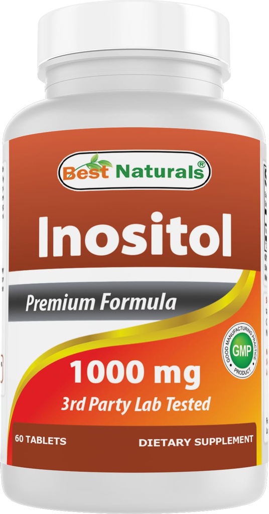 Melhores naturais Inositol 1000 mg 60 comprimidos
