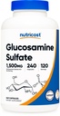 Nutricost Glucosamina Sulfate 1500mg, 240 Cápsulas - 750mg Por Cápsula, Gluten Free, Non-GMO