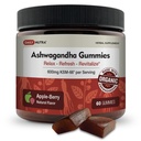 KSM-66 Ashwagandha Gummies - 600mg Extrato Orgânico de Raiz por Serviço - Delicious Natural Apple-Berry Flavor - Suporta Relaxamento, Foco e Energia (60 Gummies)