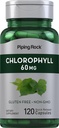 Piping Rock Chlorophyll Cápsulas 60 mg 120 comprimidos Suplemento para Mulheres e Homens de Folha de Amoreira .